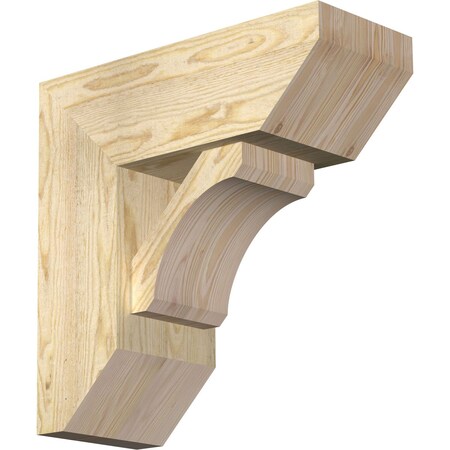 Legacy Slat Rough Sawn Bracket W/ Offset Brace, Douglas Fir, 8W X 20D X 20H